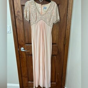 Saks light pink Victoria Royal Vintage dress from 1990s.